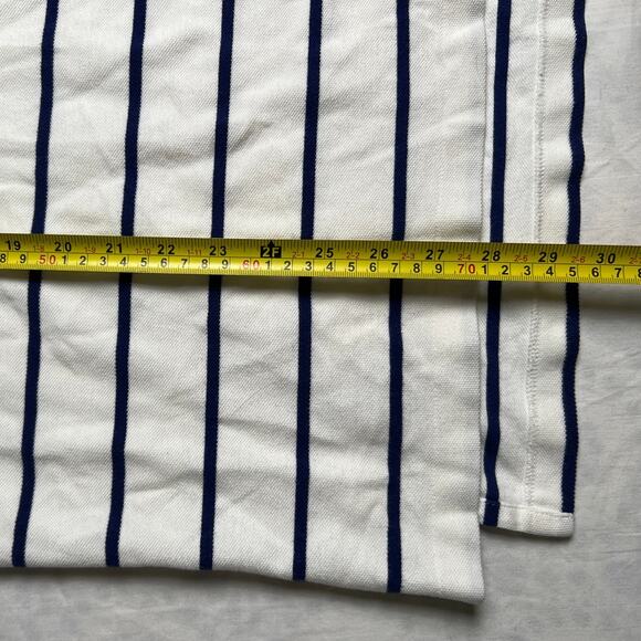 Polo Ralph Lauren Size Large 100% Cotton Striped White Polo Rugby Short Sleeve - Picture 3 of 7